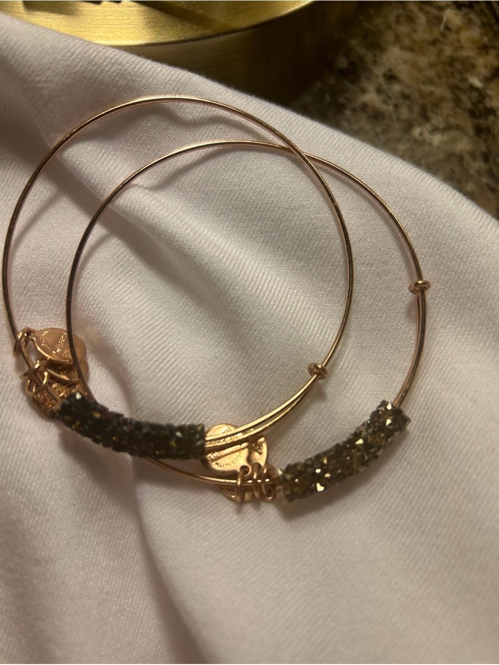 Alex & Ani /Gold-Tone Sparkle Bar Bangle Bracelet - Women's Jewelry